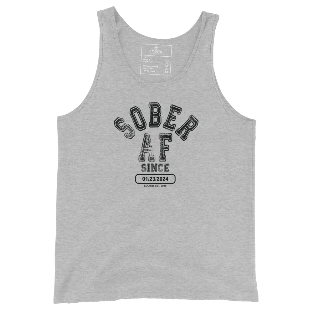 Sober AF Sober Tank Top graphic detail (view 14)