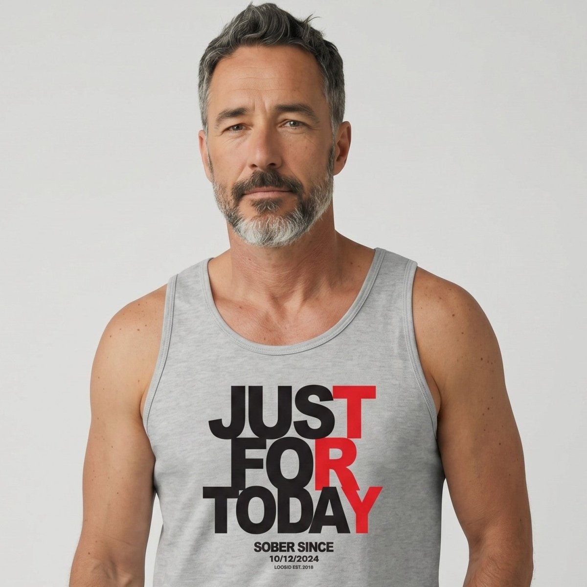 Just For Today Sober Tank Top fit detail (view 9)