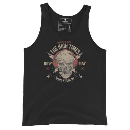 Loosid High Times Were killing Me Sober Tank Top featuring the design