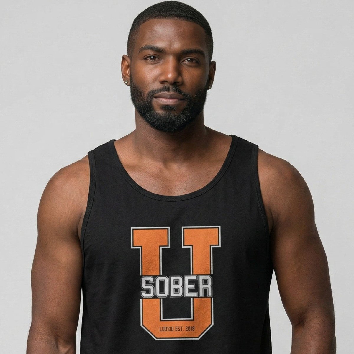 Big U Sober Sober Tank Top side view (view 6)