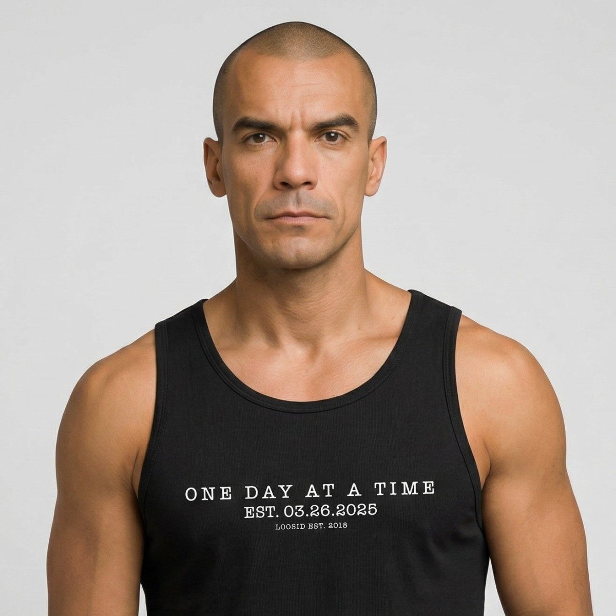 One Day At a Time Sober Tank Top close-up view (view 2)