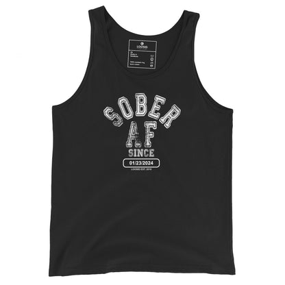Sober AF Sober Tank Top flat lay styled image (view 3)