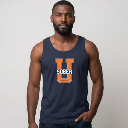 Big U Sober Sober Tank Top graphic detail (view 4)