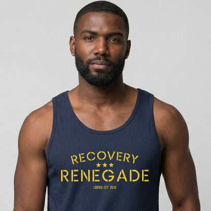 Loosid Recovery Renegade Sober Tank Top featuring the design