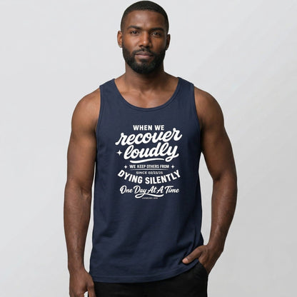 When We Recover Loudly Sober Tank Top flat lay styled image (view 13)