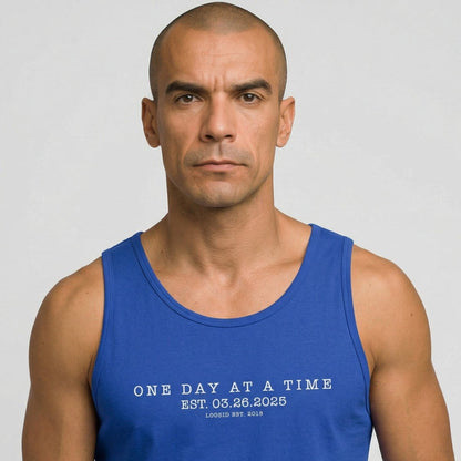 One Day At a Time Sober Tank Top close-up view (view 12)