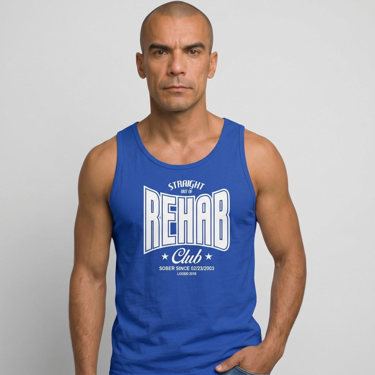 Rehab Men's Tank Top with Personalized Date
