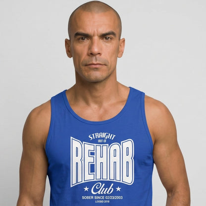 Rehab Men's Tank Top with Personalized Date
