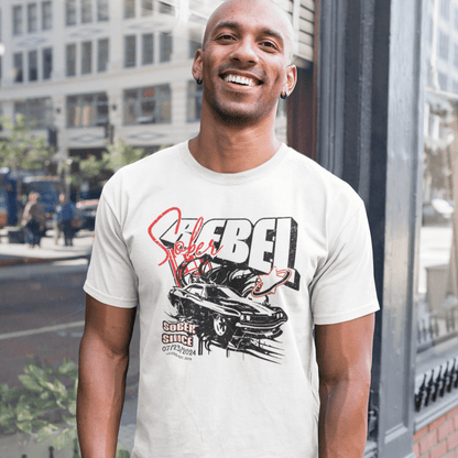Men's Sober Rebel T-shirt with Custom Sobriety Date