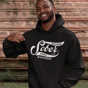 Mar Sober Since Unisex Hoodie w/ Personalized Sobriety Date
