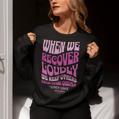sobriety sweatshirt lifestyle image