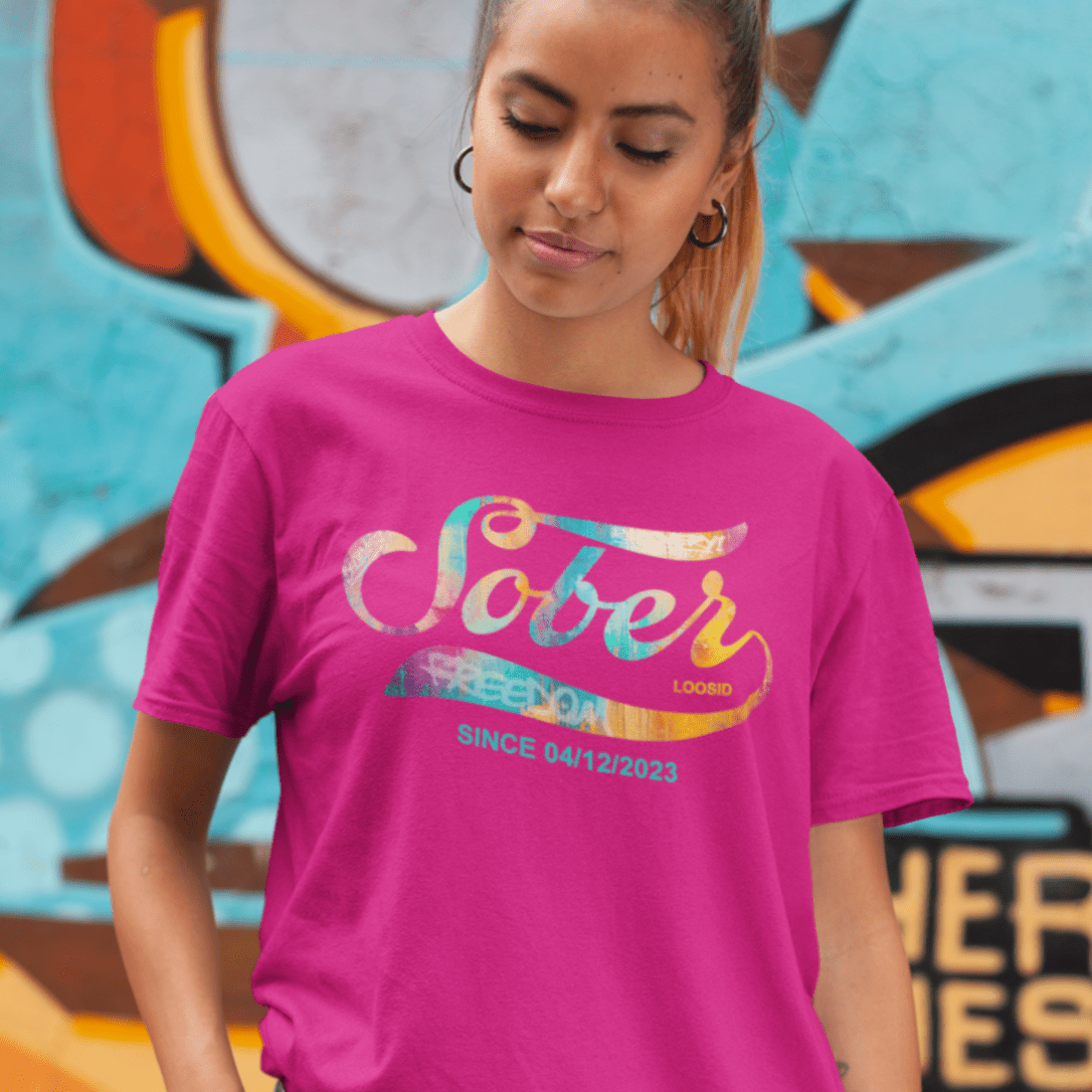 Recovery Sober Since Women's T-Shirt with Personalized Sober Date