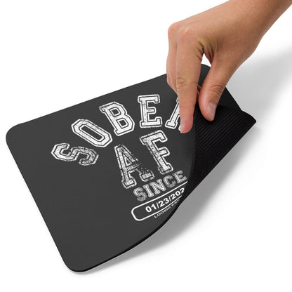 Loosid Sober AF Recovery Mouse Pad featuring the design