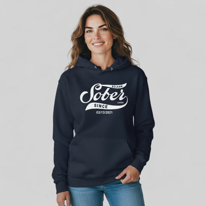 Recovery Hoodie | Women's Sober Since Hoodie with Custom Sober Date