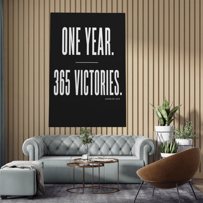 Sobriety Art | One Year 365 Victories Canvas Wall Art