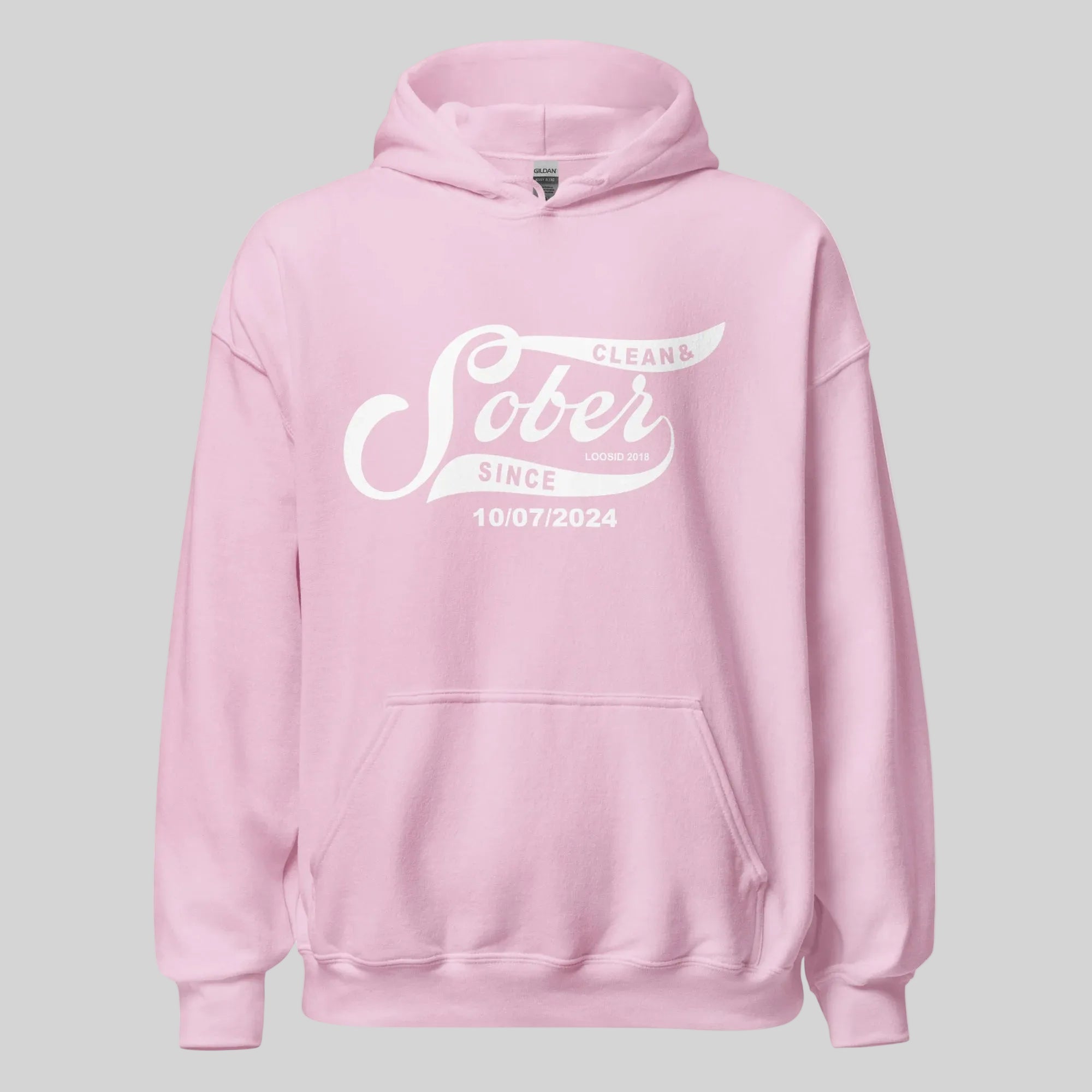 Recovery Hoodie | Women's Sober Since Hoodie with Custom Sober Date