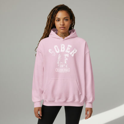 Recovery Hoodie | Sober AF Since Unisex Hoodie with Custom Sobriety Date