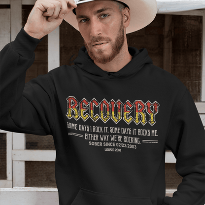 Recovery Hoodie | Men's Recovery Rock Hoodie with Personalized Date