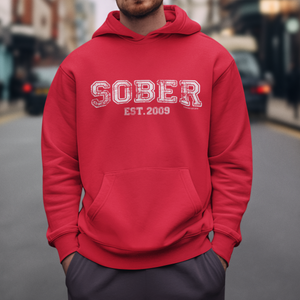 Men's Sober Est. Hoodie w/ Personalized Sobriety Year