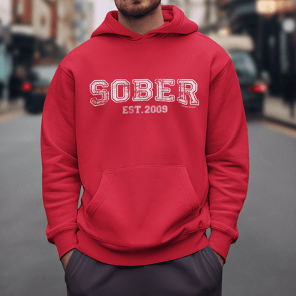 Men's Sober Est. Hoodie w/ Personalized Sobriety Year