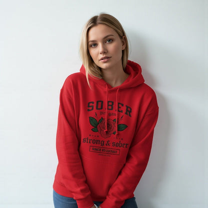 SOBER Girl Gang – Strong & Sober Hoodie with Custom Sobriety Date