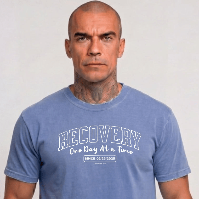 Sober T Shirt | Men's Recovery Looks Good On You Garment-Dyed Tee