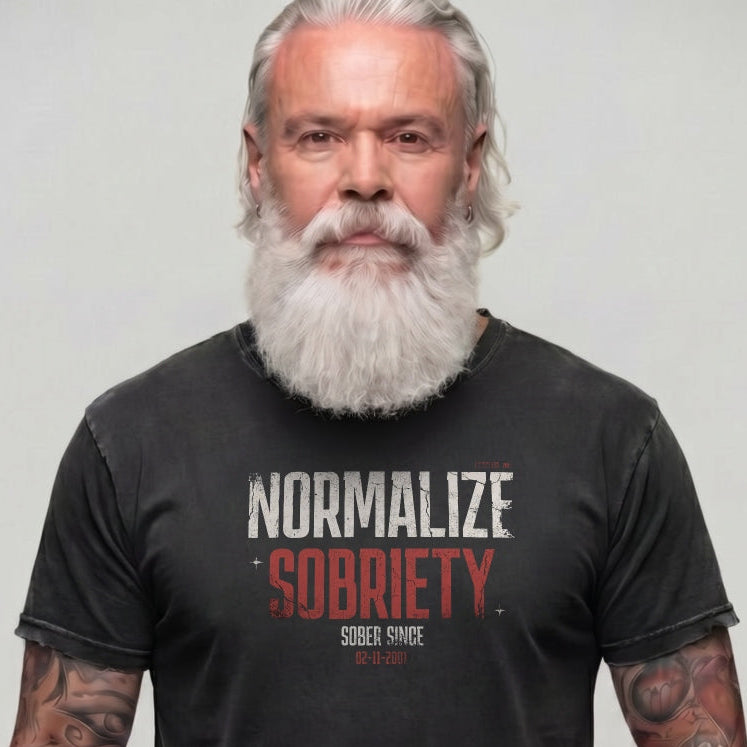 Washed Normalize Sobriety Unisex garment-dyed heavyweight Sober T Shirt