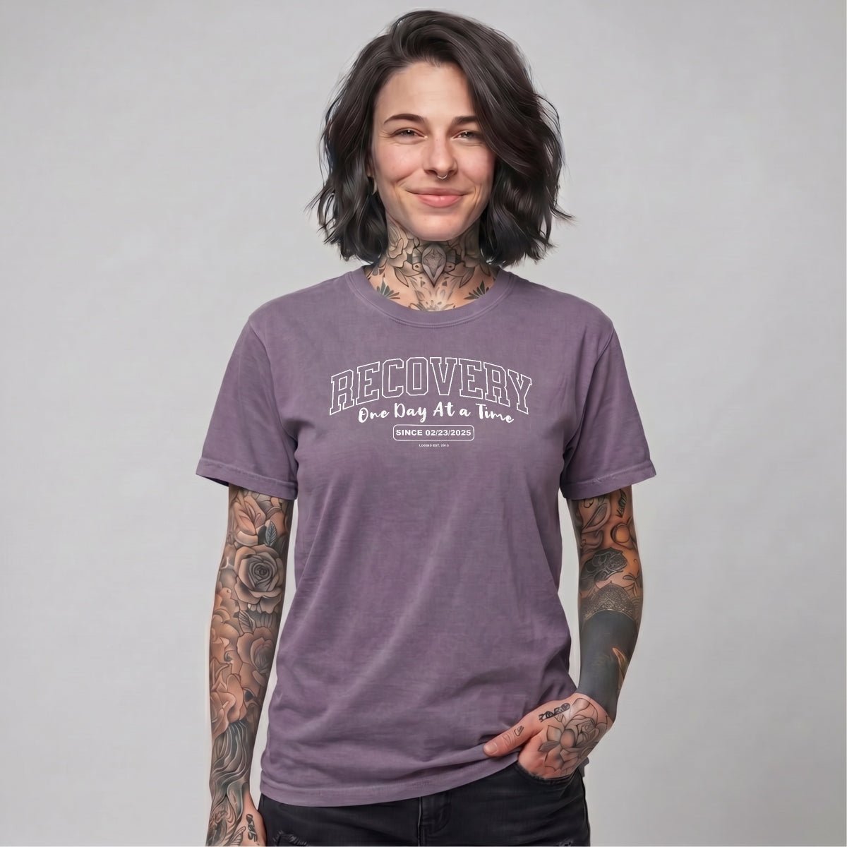 Sober T Shirt | Women's Recovery Looks Good On Me Garment-Dyed