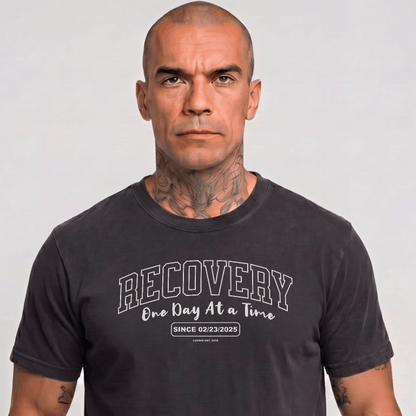 Sober T Shirt | Men's Recovery Looks Good On You Garment-Dyed Tee
