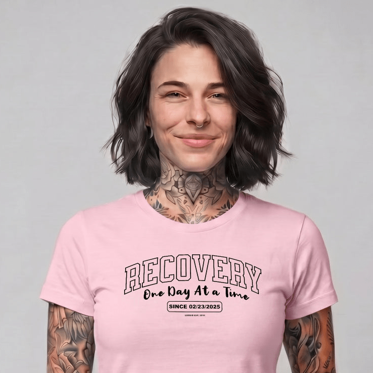 Sober T Shirt | Women's Recovery Looks Good On Me Garment-Dyed