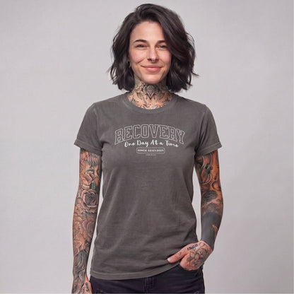 Sober T Shirt | Women's Recovery Looks Good On Me Garment-Dyed