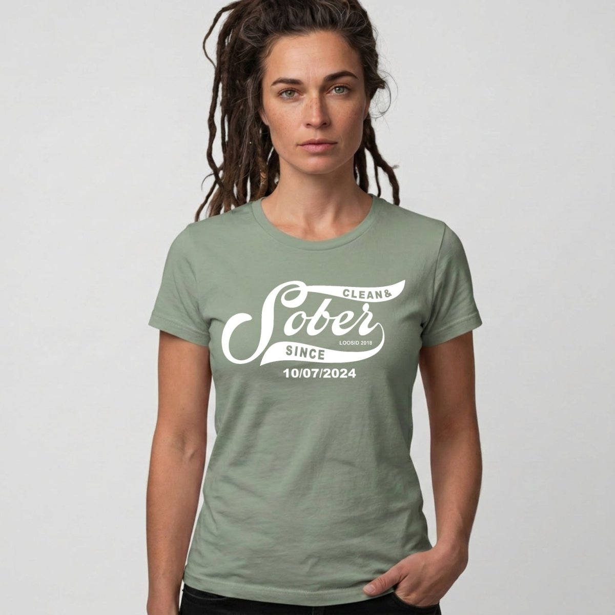 Sober T Shirt | Women’s Sober Since Top with Personalized Date
