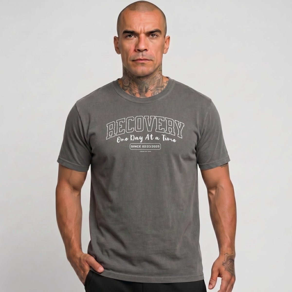 Sober T Shirt | Men's Recovery Looks Good On You Garment-Dyed Tee