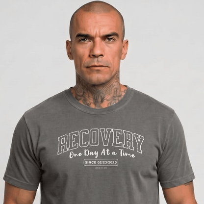 Sober T Shirt | Men's Recovery Looks Good On You Garment-Dyed Tee