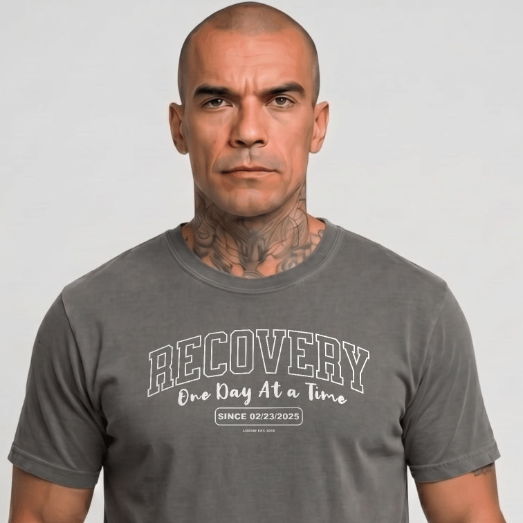 Sober T Shirt | Men's Recovery Looks Good On You Garment-Dyed Tee