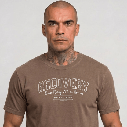 Sober T Shirt | Men's Recovery Looks Good On You Garment-Dyed Tee