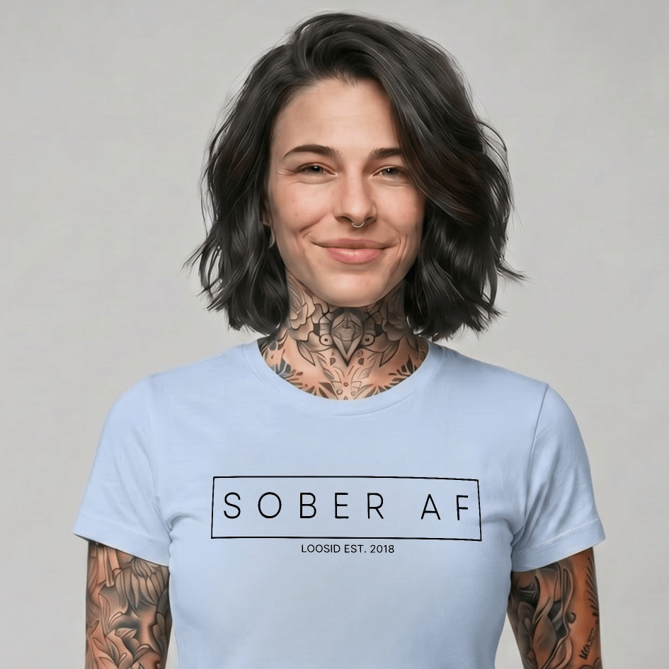 Sober AF Sober T Shirt side view (view 6)