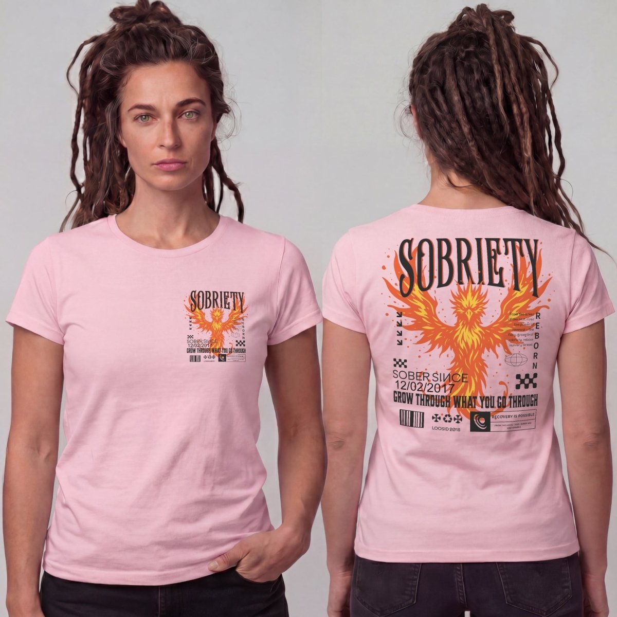 Sober T Shirt | Women's Phoenix Sobriety Reborn Limited-Edition