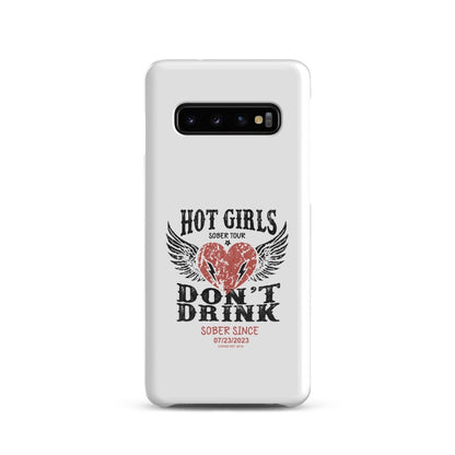 Loosid Hot Girls Don't Drink Snap Recovery Phone Case featuring the design