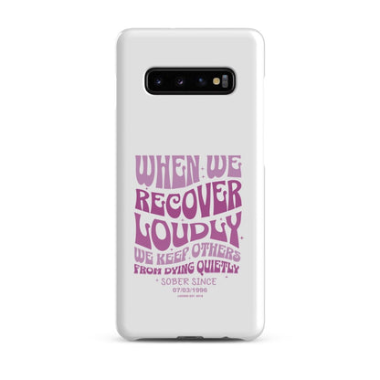 When we recover loudly Snap Recovery Phone Case flat lay styled image (view 3)