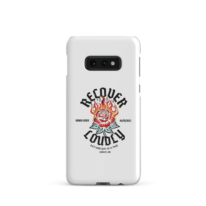 Recover Loudly Snap Recovery Phone Case flat lay styled image (view 3)