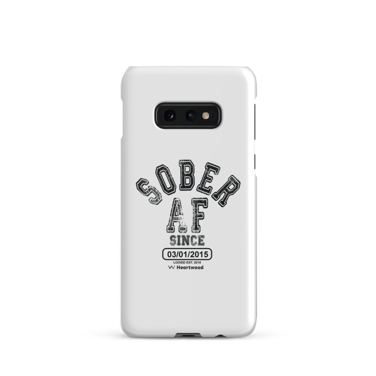 Sober AF Snap Recovery Phone Case close-up view (view 2)