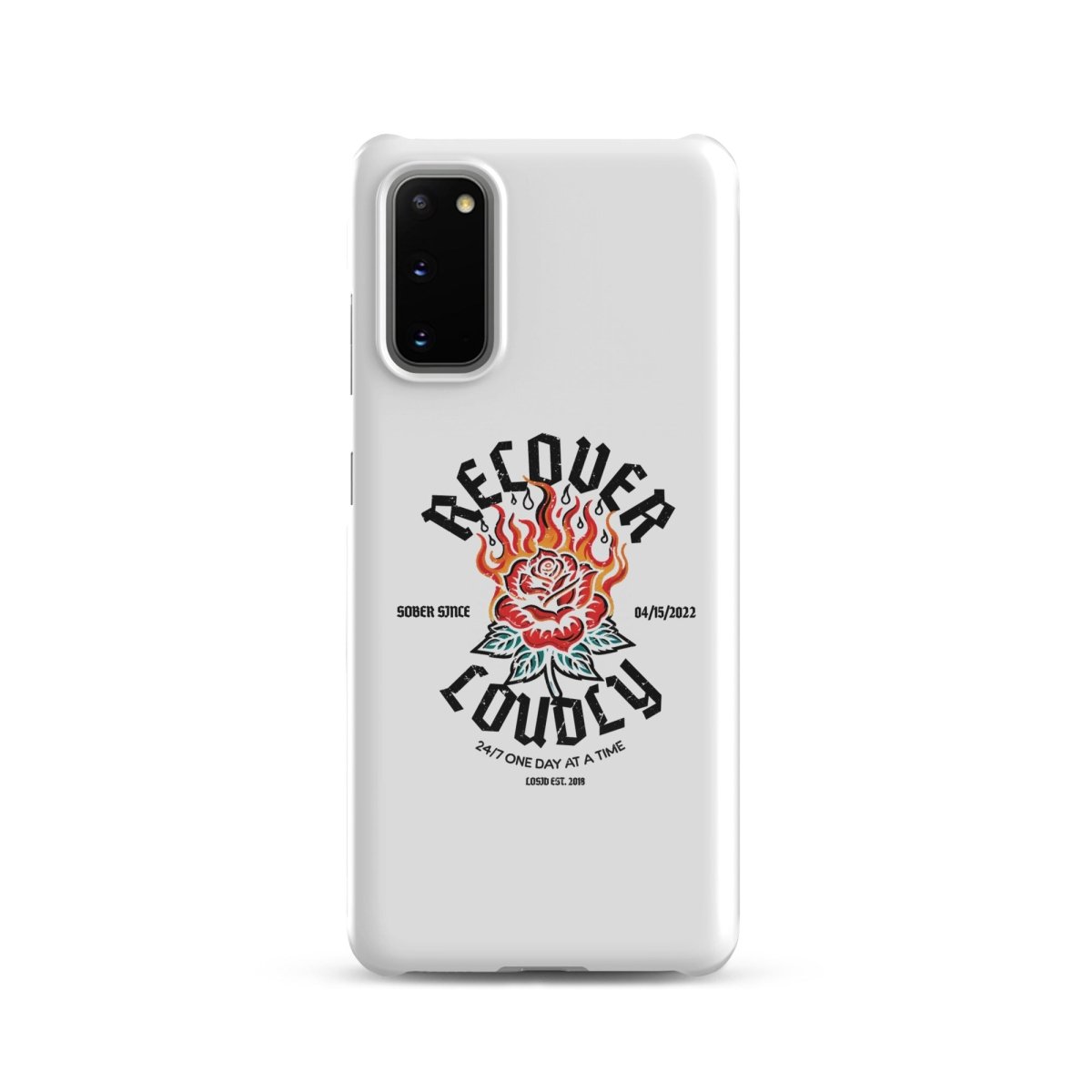 Recover Loudly Snap Recovery Phone Case lifestyle view (view 5)