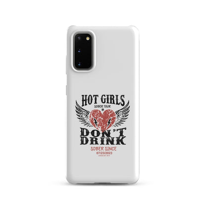 Hot Girls Don't Drink Snap Recovery Phone Case graphic detail (view 4)