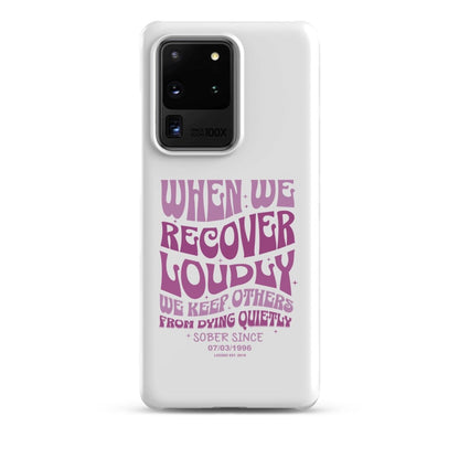 When we recover loudly Snap Recovery Phone Case back view (view 7)