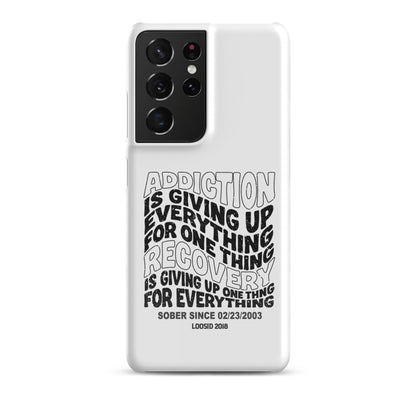 Addiction Is Giving Up Snap Recovery Phone Case product photo (view 10)