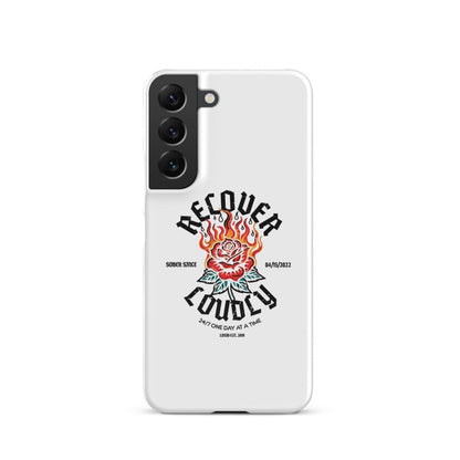 Recover Loudly Snap Recovery Phone Case flat lay styled image (view 13)