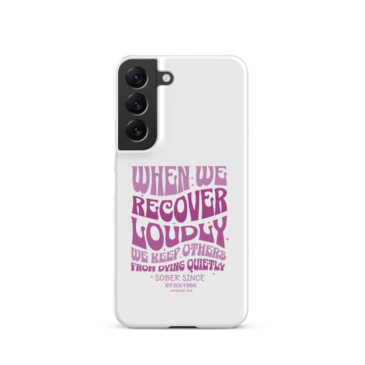 When we recover loudly Snap Recovery Phone Case close-up view (view 12)