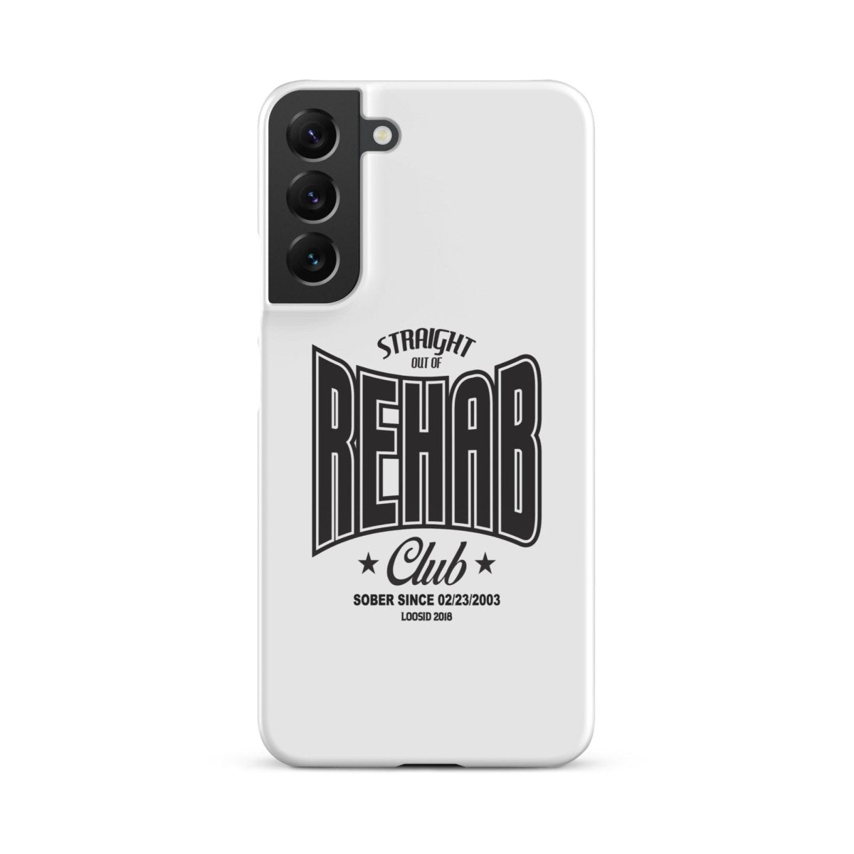 Straight Out of Rehab Snap Recovery Phone Case flat lay styled image (view 13)