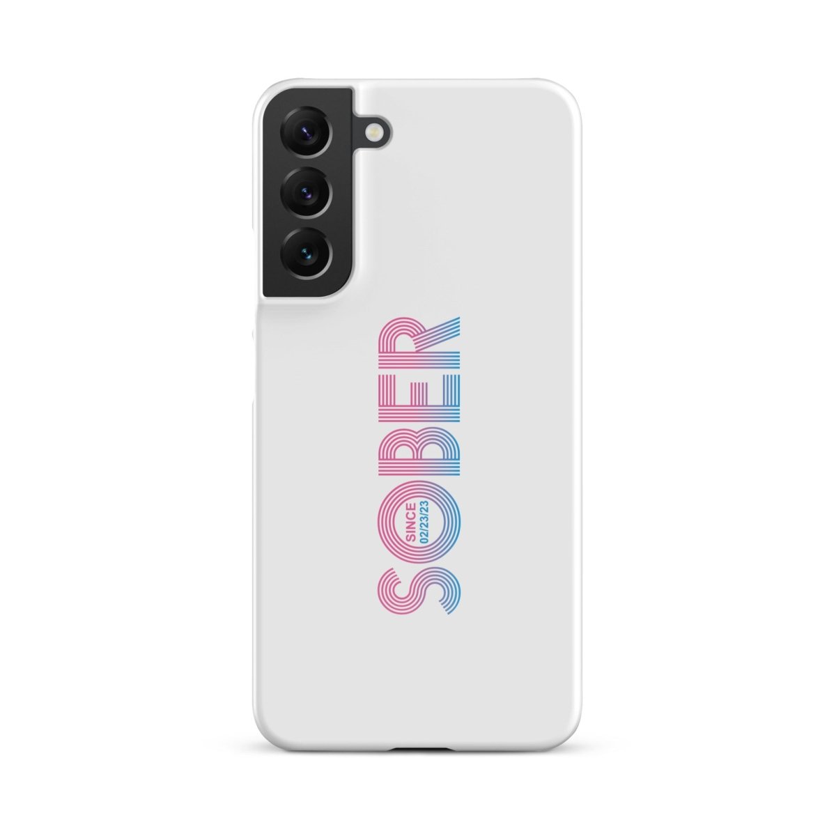 Sober Since Snap Recovery Phone Case flat lay styled image (view 13)